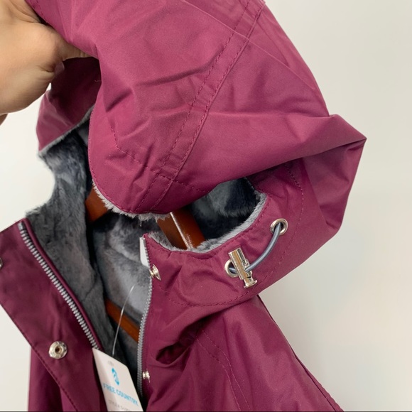 Free Country Reversible Gray Fax Fur Garnet Radiance Jacket New Nwt Size Small - Picture 5 of 16